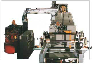 production plant for preinsulated pipe sleeves